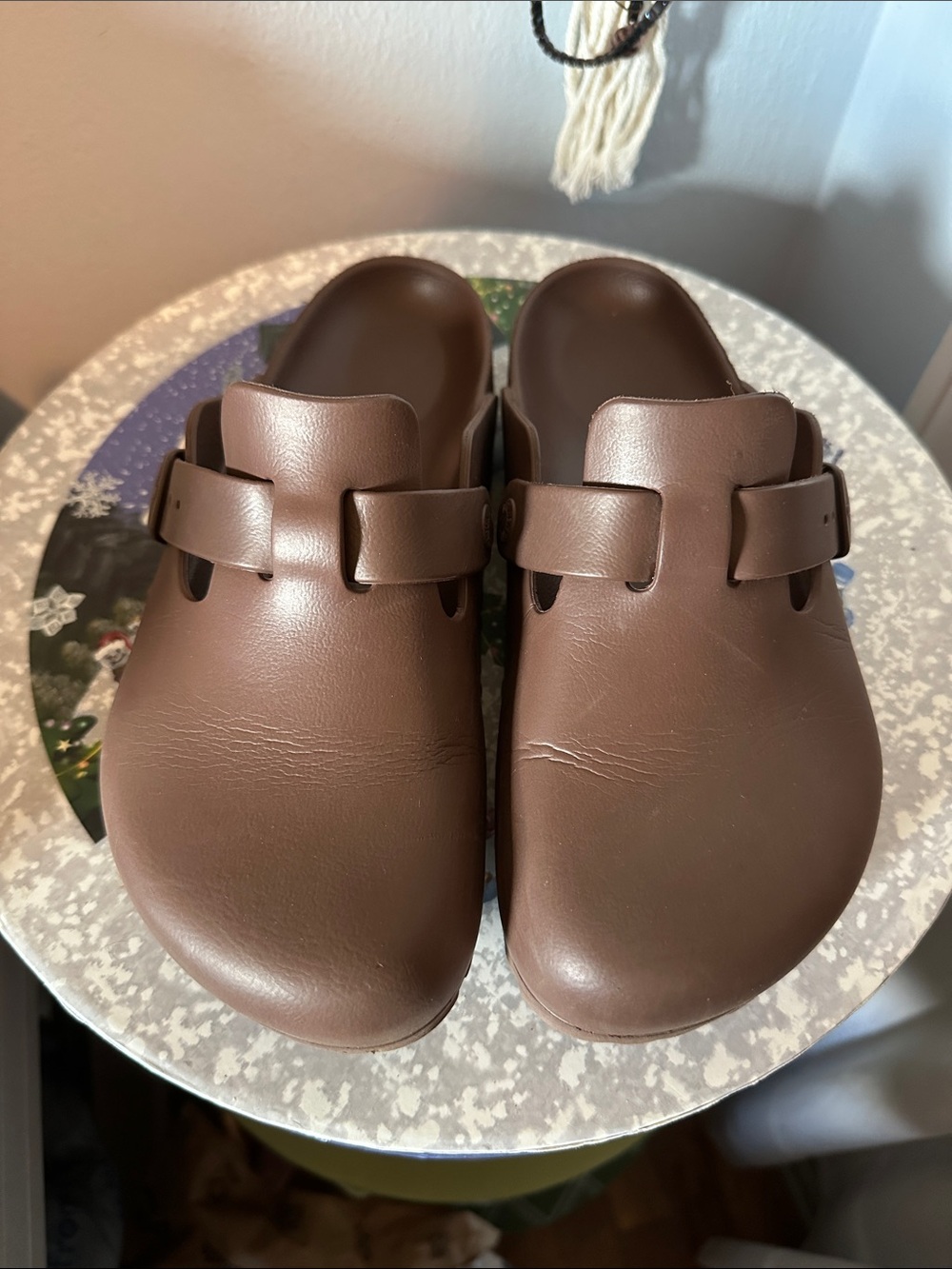 Birkenstock Brown Slip-On Clogs